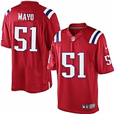 Nike Men & Women & Youth Patriots #51 Jerod Mayo Red Team Color Game Jersey,baseball caps,new era cap wholesale,wholesale hats